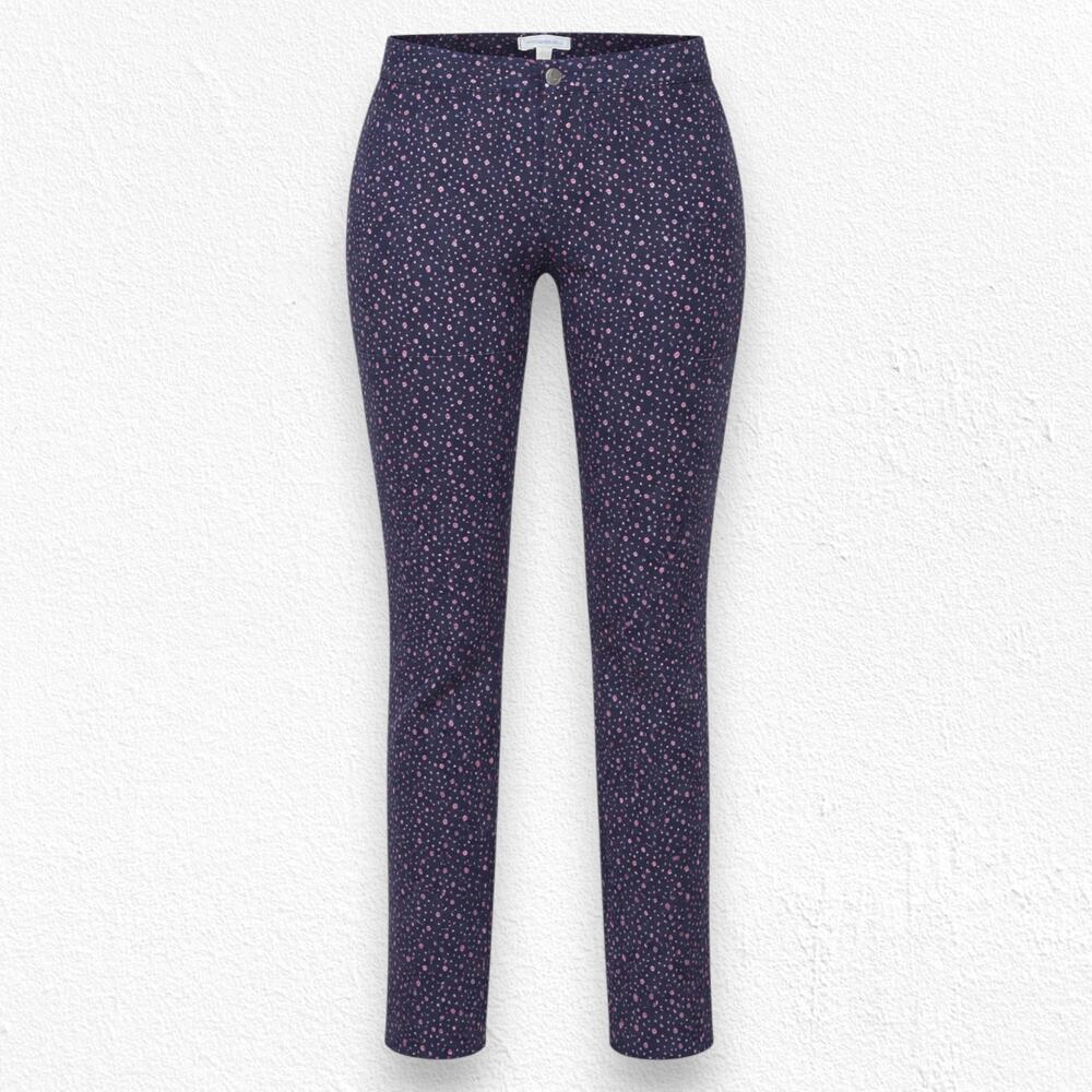 Madewell Navy Blue Polka Dot Skinny Pants Slim Fit Ankle Trousers Size 26